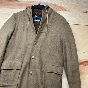 Vintage Cooper Sportswear Jacket Small Brown Wool Coat Newark New Jersey‎ 70s